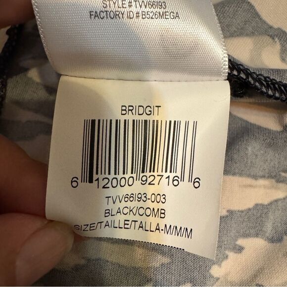 BCBGMaxazria Bridgit Tunic Mini Dress Women's MEDIUM Black Ivory Animal Print - Picture 8 of 8